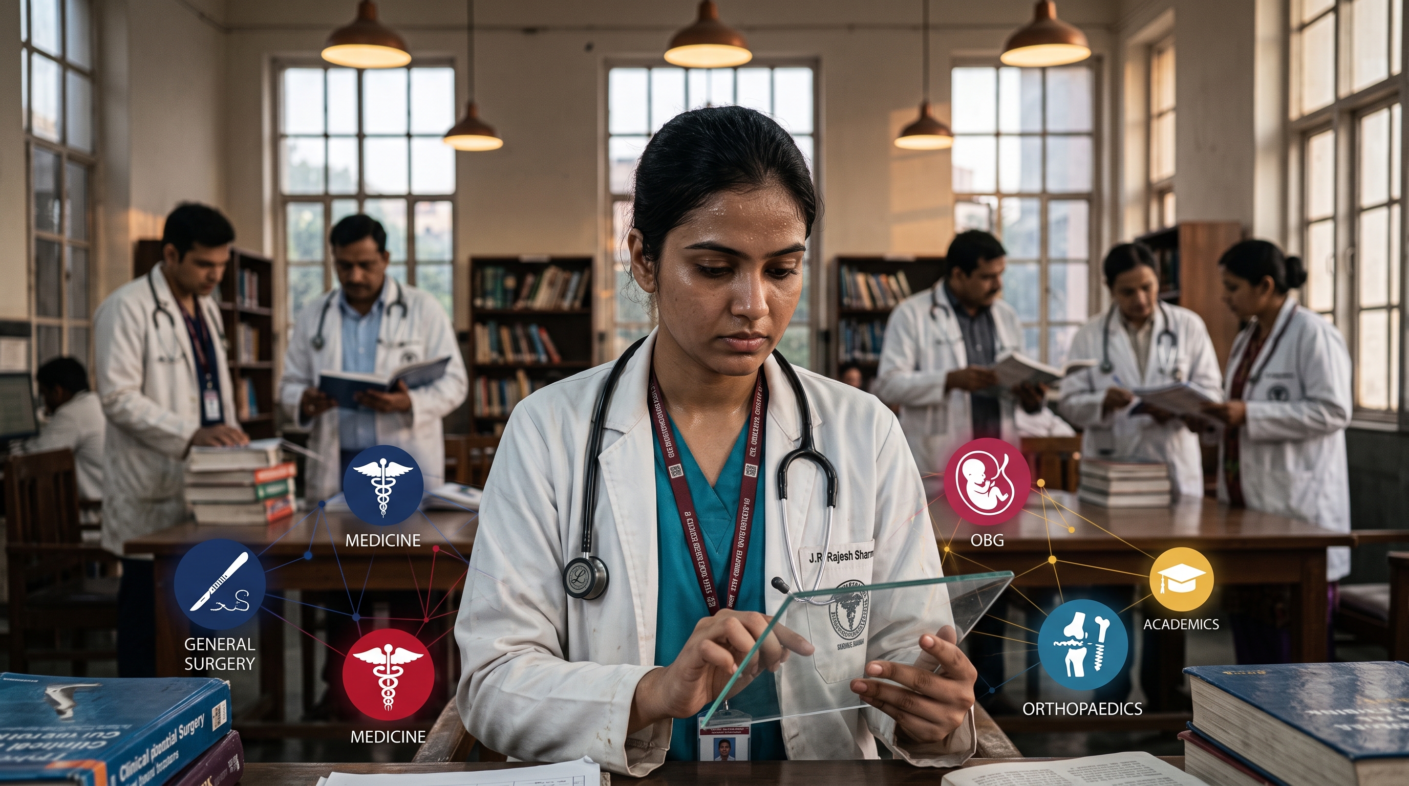 A doctor exploring postgraduate medical specialties